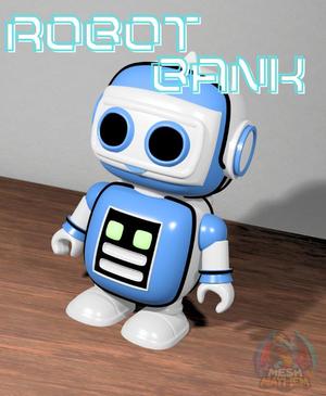 Cute Robot Piggy Bank 