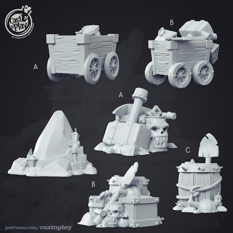 Dwarven Mine Props (Pre-Supported)
