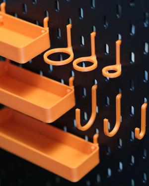 IKEA SKÅDIS Accessories Basic Set – Trays, Hooks & Ring Tool Mount