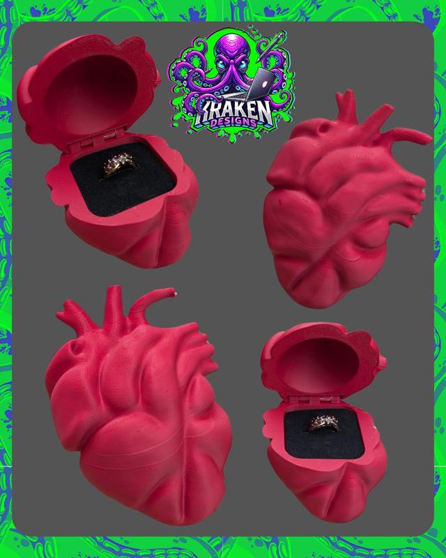 Anatomical Heart Ring/Jewellery Box 