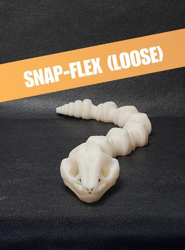 Sleek-Eyed Bone Snake (Loose) - Articulated Snap-Flex Fidget