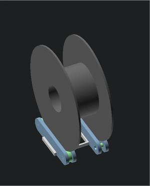 Parametric filament spool roller holder (SCAD)   