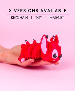 Flexi Leroy Articulated Toys, Keychain, Magnet (Leroy, from Lilo & Stitch Movie) Fan-Art