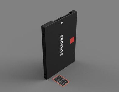 SSD / HDD 2.5" Reference Model - Modello 3d SSD / HDD