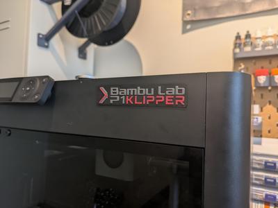 Bambulab P1P/P1S Klipper badge