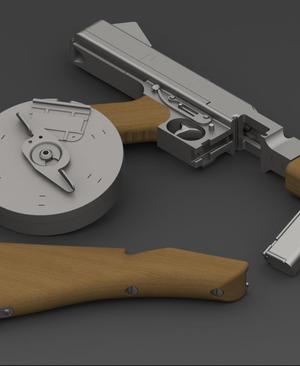 Thompson 1928 Sub-Machine Gun - Functional Assembly