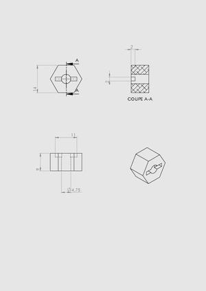 hexagonal nut for 1/10 RC car