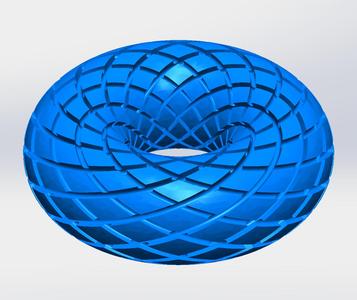 Rodin Coil Torus .STL 185mm. x 65mm. Diameter Coil | iToroid Vortex Wave Field Generator | PEMF Coil 2 x 12 groves