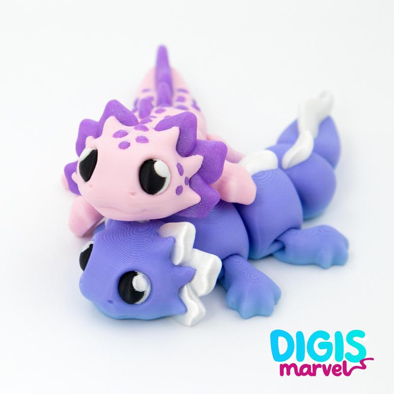 Tiny Axolotl Flexi + Keychain