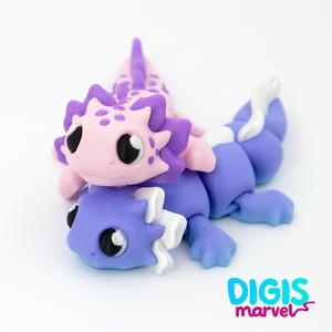 Tiny Axolotl Flexi + Keychain