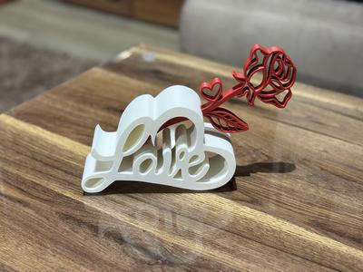 LOVE MELTED WITH HEART / TEXT STAND / VALENTINES DAY / MOTHERS DAY
