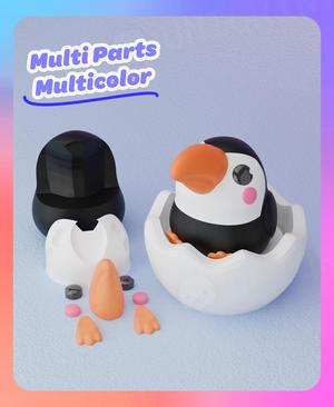 Little Toucan Clicker & Keychain (Multicolor & Separated Parts)