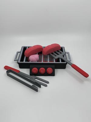Pretend Play Grill and Accessories