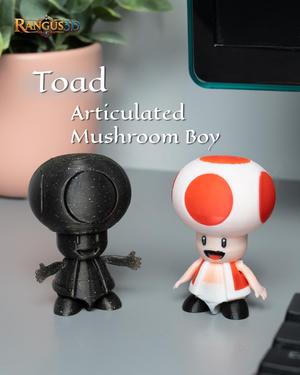 Toad Articulated Mushroom Boy – A Jumping, Waving, Whimsical Friend!