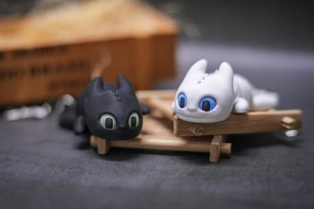 Baby Toothless and Light Fury(Articulated)