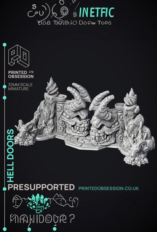 Hell Doors - Environmental Model - PRESUPPORTED - Hell Has no Fury - 32mm Scale