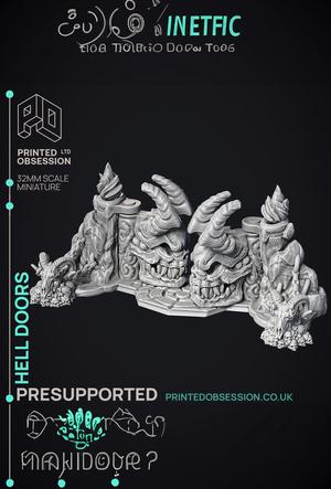 Hell Doors - Environmental Model - PRESUPPORTED - Hell Has no Fury - 32mm Scale