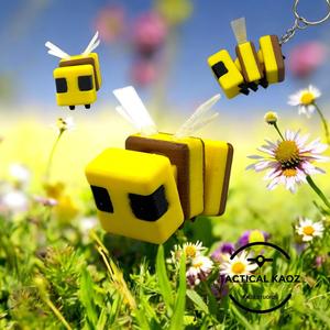 Minecraft Bee – Flexy Print-in-Place + Keychain Version 