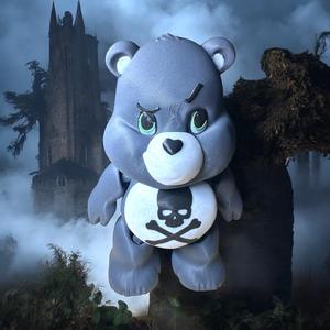 Skull and Crossbones Care Bear, Sour Face, Flexi, Flexible