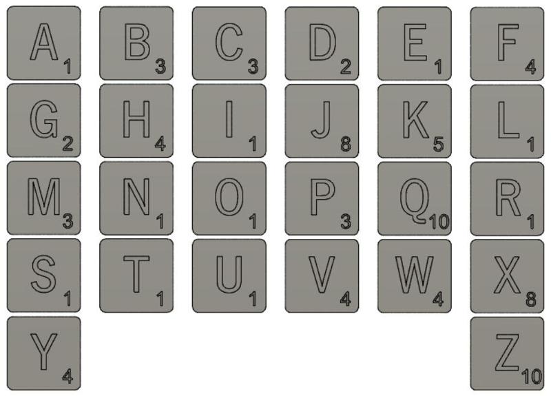 Scrabble Game Piece Wall Art