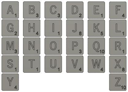 Scrabble Game Piece Wall Art