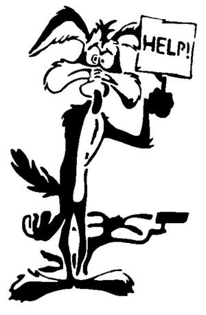 Wile E Coyote stencil