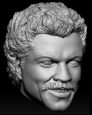 Lando 1:6 Scale Head - Star Wars Custom Headsculpt - Action Figure