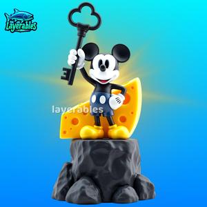 Mickey Mouse STL File - Retro Key Master 3D Print - Heroic Cheese Base Scene Model