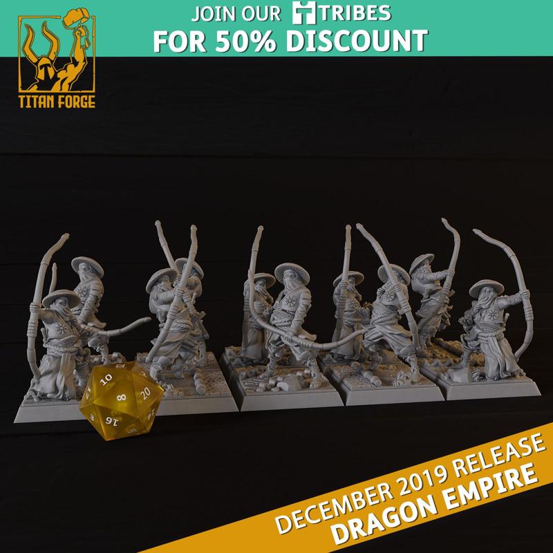 Ashigaru Bowman - Dragon Empire - Titan Forge Miniatures December 2019