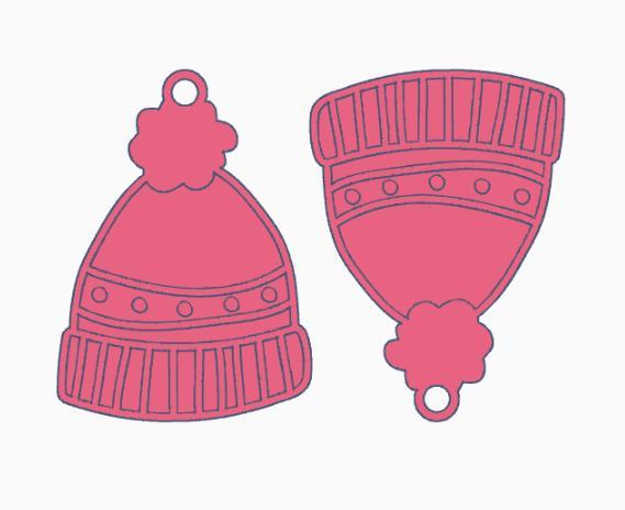 Winter Hat Earring.stl