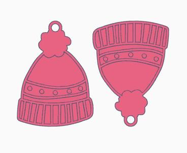 Winter Hat Earring.stl