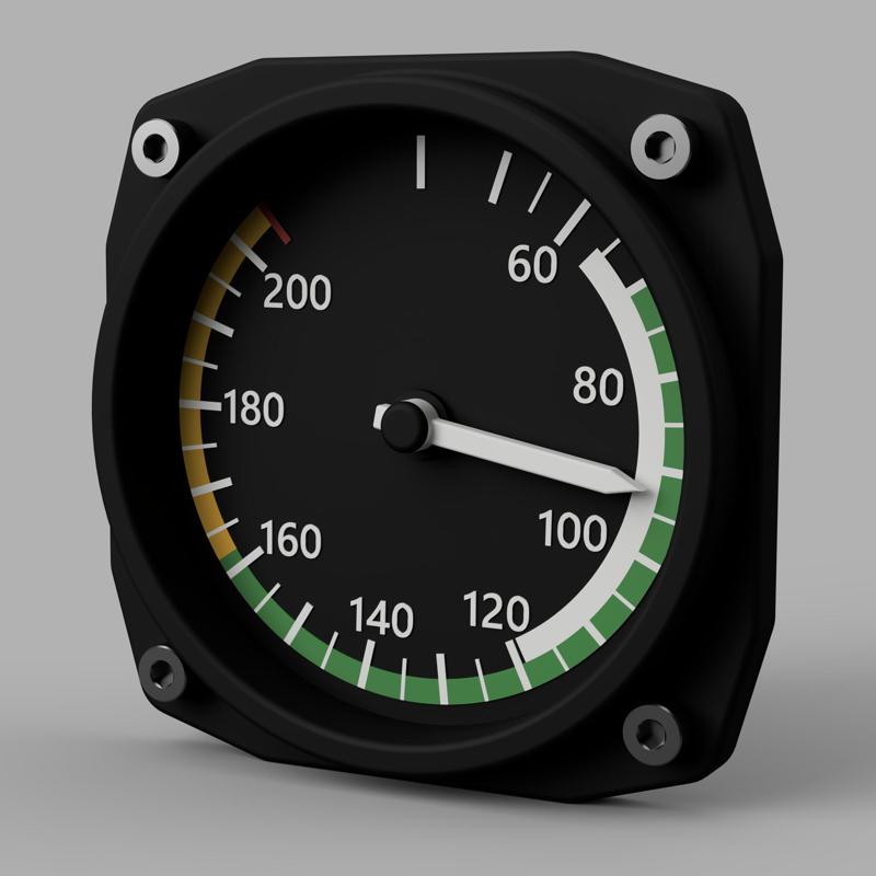 Airspeed Indicator for Flight Simulation