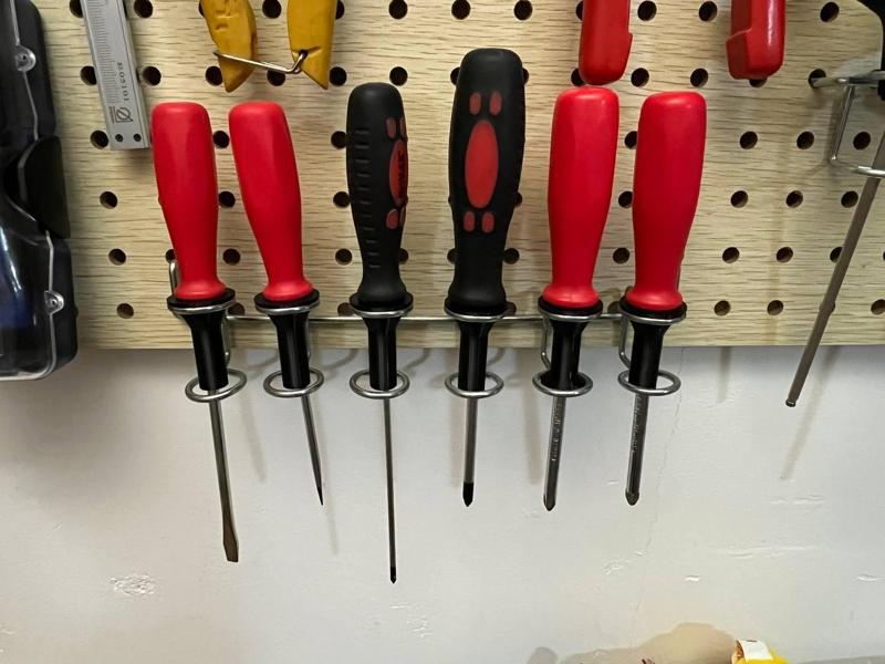 Pegboard Screwdriver Inserts for 20mm holders