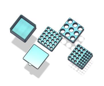 Battery organizer with multiple insets