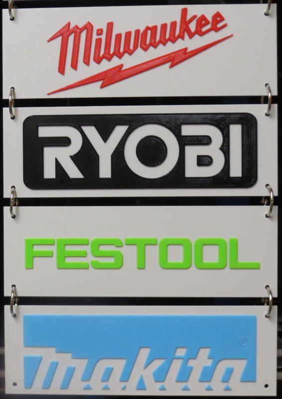 Tool Logos #5  (Milwaukee, Ryobi, Festool, Makita)