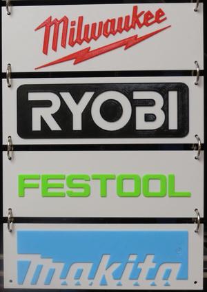 Tool Logos #5  (Milwaukee, Ryobi, Festool, Makita)