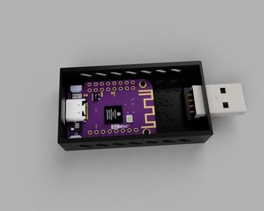 Compact USB dongle for the ESP32-S2 Mini