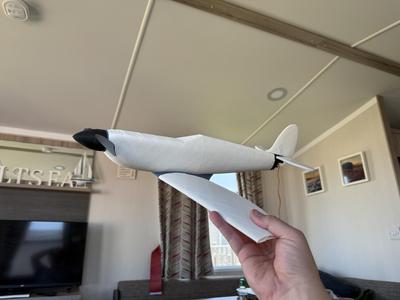 LW-PLA Spitfire-ish Rubber Band Plane