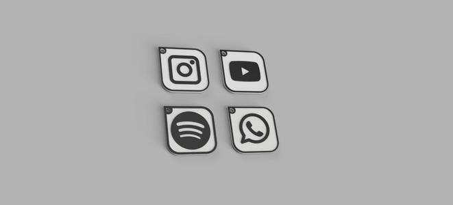 Llaveros para Tag NFC 25mm