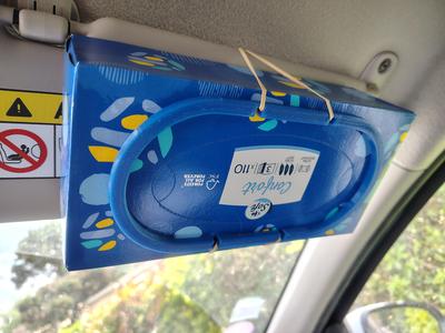 Tissue Box Holder for car (or other) with Elastic
