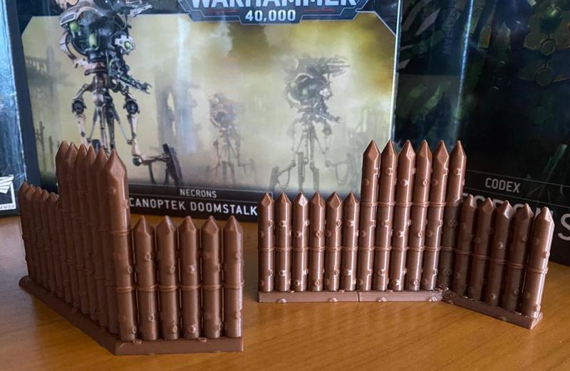 COMBINED Medieval Palisade Wall for Tabletop Games