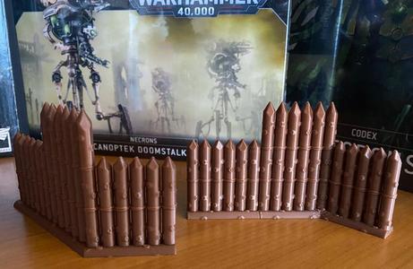 COMBINED Medieval Palisade Wall for Tabletop Games