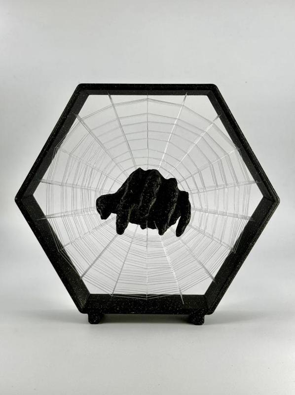 Creepy Monster/Zombie Hand in Cobweb String Art