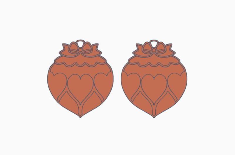 Christmas Ornament Earring 10.stl
