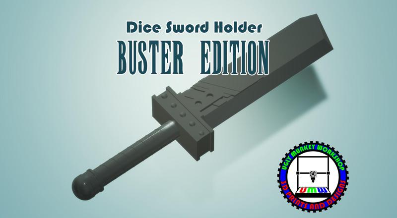 B.S.W.O.R.D. - Buster Sword Dice Holder - Buster Sword Organizer for Rolling Dice