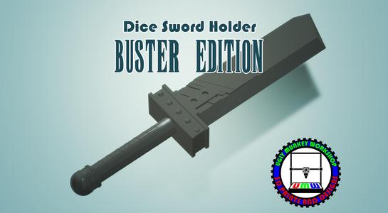 B.S.W.O.R.D. - Buster Sword Dice Holder - Buster Sword Organizer for Rolling Dice