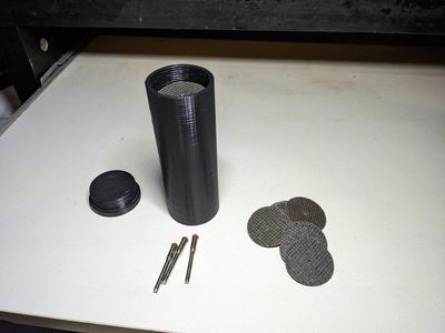 Storage box (tube) for "Dremel" or other 32mm grinding discs