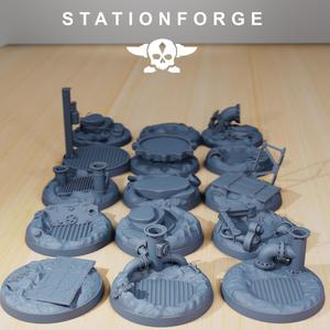 16 WASTELAND BASES 25MM/32MM