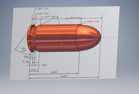 .45 ACP Dummy Round