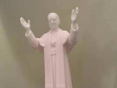 Statue of the new pontiff Pope LEONE XIV